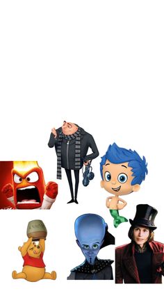 an image of the characters from disney pixama and other animated movies, all with different expressions