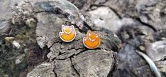 Hi there, welcome to my unique offer of my wood resin stud fox ears earrings, epoxy resin fantastic mr fox studs jewelry birthday gift, best friend gifts for her All these stud earrings are handmade from laser-cut birch wood fox shape slices sealed with eco-resin. I use only a hypoallergenic stainless steel stud base - nickel and cadmium-free. All my product is shipped in brown paper recycled gift boxes, ready to be given as a gift for your girlfriend, sister, mother, daughter on Birthday, Chris Orange Novelty Jewelry For Gift, Orange Novelty Jewelry For Gifts, Novelty Orange Jewelry For Gift, Whimsical Brown Jewelry Gift, Whimsical Brown Jewelry For Gift, Whimsical Brown Jewelry For Gifts, Cute Hand Painted Earrings For Gift, Cute Hand Painted Earrings As Gift, Hand Painted Brown Jewelry For Gift