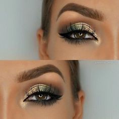 Glitter Brows, Glitter Makeup Looks, Brown Eyeshadow, Make Up Looks, Eyeshadow Tutorial, Fall Makeup, Glitter Makeup, Eye Make