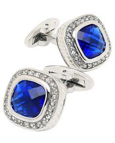 PRICES MAY VARY. Silver Tone Square Men Cufflinks with Blue Gem Stone Crystal. Novelty Cufflinks Jewelry Set accessory to match your french cuffs shirt dress. Made of Environmentally Friendly Brass with nice workmanship. Cufflink Size - 17mm (0.67 Inch). Package Include: 1 pair Men Cufflinks in gift box. High Polished Brass Resistance to Rust, Scratch, long lasting for daily wear. Perfect Cufflink Set to Wear on Wedding, Daily, Business or Special Occasions. Ideal Daily Cufflinks Jewelry gift fo Blue Cufflinks For Father's Day Formal Wear, Blue Cufflinks For Father's Day Formal Occasion, Blue Cufflinks For Father's Day Formal Events, Elegant Blue Cufflinks For Business, Blue Cufflinks For Father's Day, Elegant Blue Cufflinks For Gift, Elegant Blue Cufflinks For Formal Occasions, Classic Blue Cufflinks For Formal Occasions, Elegant Cufflinks For Anniversary And Father's Day