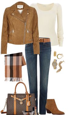 From my Stylebook Looks Looks Jeans, Best Winter Outfits, Plus Size Fall Outfit, Classic Style Outfits, Over 60 Fashion, Winter Fashion Outfits Casual, Soft Autumn, Leather Jacket Outfits, Fall Outfit Ideas