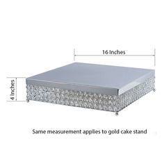 an image of a cake stand with measurements