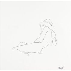 a drawing of a woman sitting on the ground