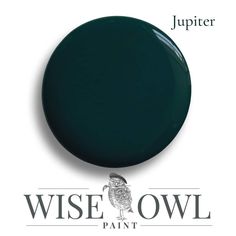 a bottle of wise owl paint on a white background with the words jupter above it