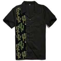 Mens Cactus Button Up Shirts Western Bowling Shirts Rockabilly Clothing Chest measurment: Size L:123cm/47.5" Size XL:131cm/51" Size 2XL:139cm/54.7" Size 3XL:147cm/57.5" Length of the shirt:76cm/29" ATTENTION:                                                            It is US size.                                                             There will be 2~3cm/inch deviation due to hand measure. the colors maynot 100% correspond to the the item due to different monitors and lights Vintage Bowling Shirts, Rockabilly Shirts, Vintage Bowling, Cactus Shirt, Punk Shirt, Rockabilly Outfits, Men Shirts, Cactus Print, Rock Shirts