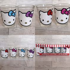 hello kitty shot glasses are on display for sale