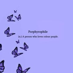 a group of purple butterflies flying in the sky with words describing how to describe them