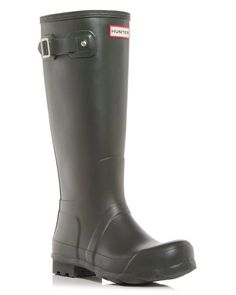 These classic Hunter rain boots, in waterproof rubber, protect against any inclement weather in style..Fits true to size, please order normal size.Logo on front.Buckle on side.rubber.Imported.Web ID: 1106056 Classic Rain Boots For Outdoor Fall Use, Classic Rain Boots For Fall Outdoor Activities, Classic Rain Boots For Fall Outdoor, Classic Round Toe Boots For Rainy Weather, Classic Waterproof Rain Boots With Round Toe, Classic Waterproof Rain Boots For Rainy Weather, Classic Waterproof Rain Boots, Hunter Rain Boots, Hunter Shoes