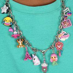 Chain Necklace - shopcharm-it Charm It, Puppy Dog Eyes, Charm Collection, Adjustable Base, Gold Bead Bracelets, Kids Necklace, Rainbow Beads, Elephant Charm, Locket Charms