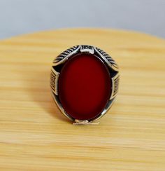 Mens Handmade Ring, Turkish Handmade Silver Men Ring, Ottoman Mens Ring, Red Agate Stone, Gift for Him, 925k Sterling Silver Ring 925 Solid Sterling Silver, Handmade Each ring is hand crafted and is stamped on the inside All Sizes Availabes Just Tell me the size you need. If you have any questions please send me an e-mail. Thank you for looking. Our production time is 1 businessday We send our products with UPS Express Shipping or PTT (Turkish Postage service with tracking number ) You can choic Red Carnelian Signet Ring For Anniversary, Turkish Ring, Turkish Rings, Survival Hacks, Silver Men Ring, Silver Diamond Necklace, Rings Ideas, Gold And Silver Rings, Sterling Silver Engagement Rings