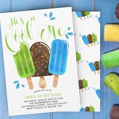 an ice cream birthday party with popsicles and candy