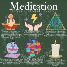 Meditation For Witches, Witchcraft Period, Hellenic Witchcraft, Pagan Meditation, Witch Basics, Witchy Meditation, Witchcraft Meditation, Wiccan Meditation, Witch Meditation