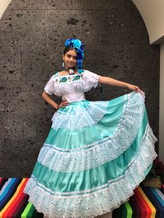 Jalisco Dresses, Mexican Outfits For Women, Jalisco Dress, Cultural Dress, Traditional Mexican Dress, Mexican Boho, Frida Kahlo Style, Special Colors