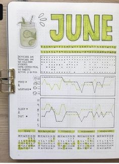 June Month, Studie Hacks, Creating A Bullet Journal, Bullet Journal Ideas Templates, Journal 2024, Bullet Journal Mood Tracker Ideas, Tracker Ideas