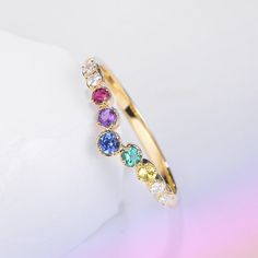 Rainbow Sapphire Chevron Wedding Band Women Yellow Gold Moissanite Ring Stacking Matching Band Half Eternity Bridal Ring Anniversary Gift 🌙 The stones can be replaced with your Birthstone, please add your personalization about the arrangement of the stone you want, the color of the main picture is the default color. 1. Jan-Garnet 2. Feb-Amethyst 3. Mar-Aquamarine 4. Apr-Moissanite 5. May-Emerald 6. Jun-Moonstone 7. Jul-Ruby 8. Aug-Peridot 9. Sep-Sapphire 10. Oct-Opal 11. Nov-Citrine 12. Dec-Top Diamond Multi-stone Stackable Rings, Diamond Multi-stone Stackable Rings Round Cut, Wedding Birthstone Ring With Halo Design In Cubic Zirconia, Promise Multi-stone Diamond Ring Round Cut, Diamond Multi-stone Stackable Rings With Round Band, Cubic Zirconia Birthstone Wedding Ring In Fine Jewelry Style, Gift Sapphire Ring With Half Eternity Cubic Zirconia, Cubic Zirconia Half Eternity Sapphire Ring Gift, Cubic Zirconia Birthstone Wedding Ring