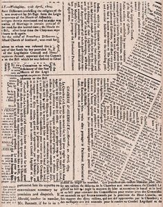 an old newspaper page with several different types of text on the front and back pages