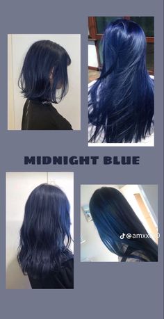 Hair Color Cute, Anime Hair Color, Best Hair Color, Dark Blue Hair, Colors Hair, Cute Hair Colors, Hair Tint, Gorgeous Hairstyles, Dyed Hair Inspiration