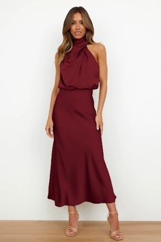 Solid Maxi Dress, Satin Evening Gown, Elegant Cocktail Dress, Satin Evening Dresses, Evening Party Dress, Cutout Dress, Sleeveless Maxi Dress, Outfits Casuales, Stylus