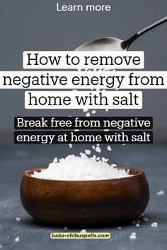 Are you looking for a simple and natural way to cleanse your home of negative energy? Look no further than using salt! Sprinkling salt around your home can help absorb and neutralize any bad vibes lingering in the air. Learn how to remove negative energy from home with salt and create a more positive and peaceful space. Negative Energy Cleanse Home Burning Sage, Cleanse Negative Energy Home, Cleansing Negative Energy Home, Spell To Remove Negative Energy, Salt Cleansing Ritual, Cleanse Home Of Negative Energy, How To Remove Negative Energy From Home, How To Cleanse Your Home Of Bad Energy, Cleansing Home Of Negative Energy