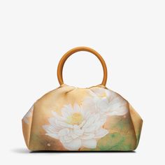 Chinese Mulberry Silk Handcrafted Handbag - SinoCultural Yellow Bamboo, Embroidery Scarf, Silk Design, Chinese Aesthetic, Bamboo Design, Embroidered Leather, Classic Paintings, New Chinese Style, Women Handbag