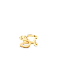 LOUIS VUITTON® - Lv Volt One Ring - Gold Louis Vuitton Ring, Louis Vuitton Official Website, Edgy Design, Sparkling Diamond, Ring Collection, Louis Vuitton Official, One Ring, Ring Collections, Sparkle Diamonds