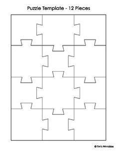 a puzzle piece is shown with the missing pieces in each square, which has been cut out