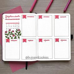 BuJo and cookies (@bujoandcookies) • Instagram photos and videos Bullet Journal Weekly Spread Layout, Awesome Fonts, Journal Weekly, My September, Bullet Journal Weekly Spread, Bujo Ideas, Plan With Me, Journal Writing Prompts, Bullet Journal Themes