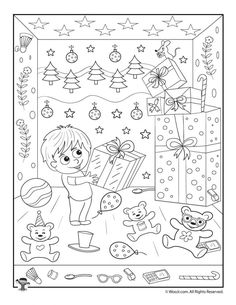 Christmas Hidden Pictures Printables for Kids | Woo! Jr. Kids Activities Gifts For Parents For Christmas, Christmas Printable Activities, Christmas Activity Book, Gifts For Parents