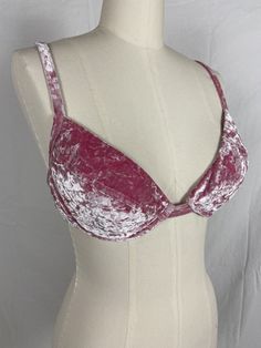 Crushed Velvet Bikini Top Pink 36C Underwire Bra Style Coquette 90s Barbiecore  | eBay Alchemist Shop, Bra Style, Crushed Velvet, Bra Styles, Swim Top, Underwire Bra, Velvet, Bra, Pink