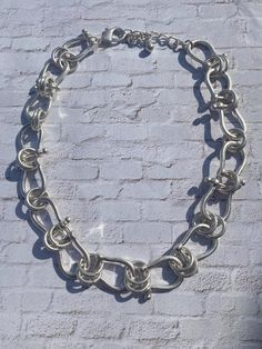 Silver Chunky Chain Necklace, Adjustable 17-20" with extender Modern Adjustable Chain Link Necklace, Adjustable Chunky Chain Jewelry, Adjustable Metal Link Chain Necklace, Chunky Adjustable Metal Jewelry, Chunky Metal Chain Link Necklace, Adjustable Silver Link Necklaces, Chunky Link Metal Jewelry, Silver Chunky Link Chain Necklace, Modern Adjustable Chunky Chain Necklace