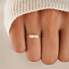 Jewelry Promo, Forever Ring, Rings Beautiful, Gold Gallery, Freshwater Pearl Ring, Jewelry Lookbook, Elegant Ring, Girly Jewelry, Finger Ring