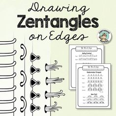 Designs on Edges • Step by Step Instructions • Doodle Drawing | TPT Paper Patterns Design, Pattern Design Drawing, Doodle Borders, Zentangle Tutorial, Tangle Doodle, Zentangle Designs