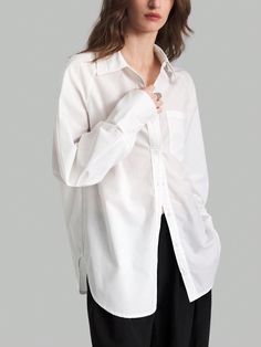 White Raglan Sleeve Loose Long Stylish Work Shirt Baggy Shirts  Basic Top White Casual  Extra-Long Sleeve Woven Fabric Plain Shirt Non-Stretch  Women Clothing, size features are:Bust: ,Length: ,Sleeve Length: Baggy Shirts, Baggy Shirt, Gym Outfit Men, Women Crew Socks, Plain Shirt, Extra Long Sleeves, Work Shirt, Plain Shirts, Basic Tops