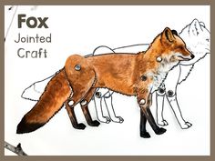 a drawing of three foxes standing next to each other with the words fox painted on them