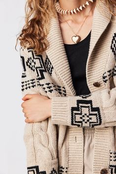 Jace Cable Cardigan | Free People Pendleton Sweater, Perfect Cardigan, Cable Cardigan, Angora Sweater, Yellow Cardigan, Fitted Cardigan, Patterned Cardigans, Popular Brands, Vintage Cardigan