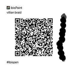 a black and white photo of a qr - code with the words ibispaint villain brad on it