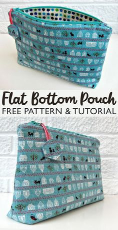 Flat Bottom Zippy Pouch. Tutorial + Pattern Clinic Brochure, Quilted Bag Patterns, Sewing Machine Projects