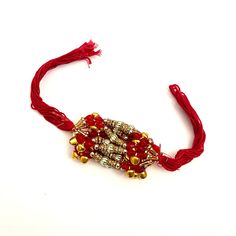 Ganey/Ganaa/Ganne/Indian Wedding Bride/Groom Bracelet/Mayoon Maiyan/Sangeet/Mehndi/Mauli Moli Piti Vatna Religious Wrist Red Thread (12Pcs) Tikka With Latkans For Gift During Festivals, Red Beaded Bracelets As Festival Gift, Festive Wedding Bracelets With Round Beads, Bohemian Tikka For Festivals And Celebrations, Motif Bracelets For Diwali Gift, Festive Tikka With Latkans As Gift, Festive Motif Bracelets Perfect For Gifts, Festive Bracelets With Motifs As Gifts, Festive Bracelets With Motifs For Gift