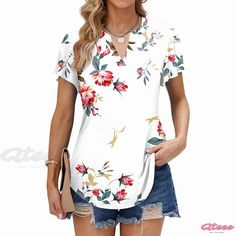 Leisurely Knitwear for Women with Short Sleeves Casual Knit Top With Floral Print, Casual Knit Tops With Floral Print, Trendy Knit Tops With Floral Print, Knit Top With Floral Print For Spring, White Knit Tops With Floral Print, Knitted Shirt, Sleeveless Knit Top, Cozy Knit Sweater, Cozy Pullover