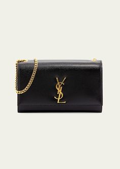 Saint Laurent Kate Medium YSL Crossbody Bag in Grained Leather Ysl Crossbody, Ysl Crossbody Bag, Bergdorf Goodman, Top Designers, Saint Laurent, Crossbody Bag, Tops Designs, Luxury Fashion, Free Shipping