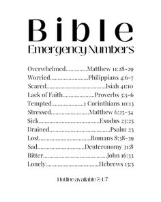 the bible is shown in black and white, with numbers above it to indicate that they are