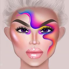 Tape Makeup, Face Paint Makeup, Face Chart