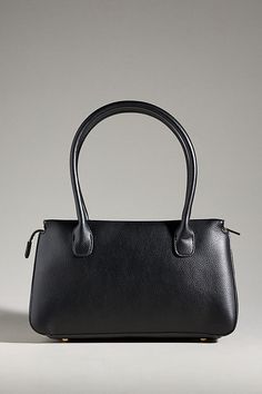 Recycled polyurethane; recycled cotton lining One inner zip pocket Zipper styling Imported | Marylin Satchel by Aota in Black, Women's, Cotton/Polyurethane at Anthropologie 19th Bday, Pocket Books, Black Fits, Recycled Cotton, Zip Pockets, Anthropologie, Satchel, Bag Accessories, Handles