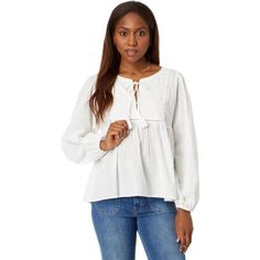 *Curate Your Wardrobe Wearing The Lucky Brand Long Sleeve Peasant Blouse. This Glamorous Top Comes With A Round-V Neckline And Long Blouson Sleeves With Elasticized Sleeve Cuffs. Add This Top To Your Collection. *Tie Closure On The Front. *Intended To Hit At The Waist. *100% Cotton. *Machine Wash, Tumble Dry. Curate Your Wardrobe Wearing The Lucky Brand Long Sleeve Peasant Blouse. This Glamorous Top Comes With A Round-V Neckline And Long Blouson Sleeves With Elasticized Sleeve Cuffs. Add This To Long Sleeve Peasant Blouse In Rayon, Fall Peasant Tops In Rayon, Fall Peasant Style Rayon Tops, Peasant Style Long Sleeve Rayon Blouse, Fall Rayon Peasant Top, Peasant Style Rayon Tops For Fall, Peasant Top With Blouson Sleeves For Work, Fall Peasant Blouse For Brunch, Fall Peasant Style Blouse For Brunch