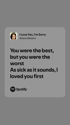 i love you, i’m sorry lyrics by gracie abrams Gracie Abrams Song Lyrics Quotes, I Love You I’m Sorry Gracie Abrams Lyrics, I Love You In Gracie Abrams Lyrics, I Love You Im Sorry Lyrics, Best Gracie Abrams Lyrics, Gracie Abrams I Love You Im Sorry, Gracie Abrams Quotes Lyrics, Gracie Abrams Song Lyrics, Gracie Abrams Lyrics Spotify