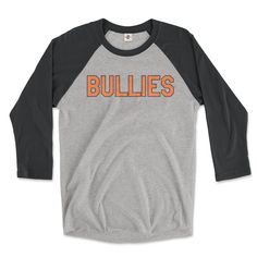 broad street bullies philadelphia flyers vintage black and premium heather grey 3/4 long sleeve raglan tee from phillygoat Broad Street Bullies, Malcolm Young, Stanley Cups, Heroes And Villains, Paid Off, Hockey Team, Philadelphia Flyers, Hockey Teams, Raglan Tee