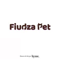 the logo for fudza pet is shown in red and black on a white background