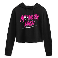 Be Yourself. Be Unique. Be a Monster. Show your love for Monster High with this juniors' graphic hoodie. Be Yourself. Be Unique. Be a Monster. Show your love for Monster High with this juniors' graphic hoodie. Crewneck Long sleeves Cropped fitFABRIC & CARE Cotton, polyester Machine wash Imported Size: Small. Color: Black. Gender: female. Age Group: kids. Monster High Varsity Jacket, Grunge Hooded Top With Letter Print, Grunge Hoodie Top With Letter Print, Grunge Hoodie With Letter Print, Grunge Letter Print Hoodie, Trendy Hooded Tops With Graphic Print, Trendy Hooded Top With Graphic Print, Trendy Hooded Top With Letter Print, Edgy Hooded Tops With Letter Print