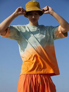 Composition : Shell: 100% cotton.Color : BronzeCountry of Origin : China Orange Cotton Summer Shirt, Summer Orange Cotton Shirt, Tie Dye Tops For Summer Streetwear, Casual Tie Dye T-shirt For Summer, Orange Cotton Summer Tops, Orange Cotton Tops For Summer, Summer Tie-dye Cotton Shirt, Orange Relaxed Fit Cotton Shirt, Orange Relaxed Fit T-shirt For Summer