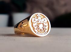 Family Crest Rings, Bridesmaid Rings, Gift For Anniversary, Beautiful Symbols, Signet Rings, Silver Signet Ring, Custom Ring, Personalized Rings, Family Crest